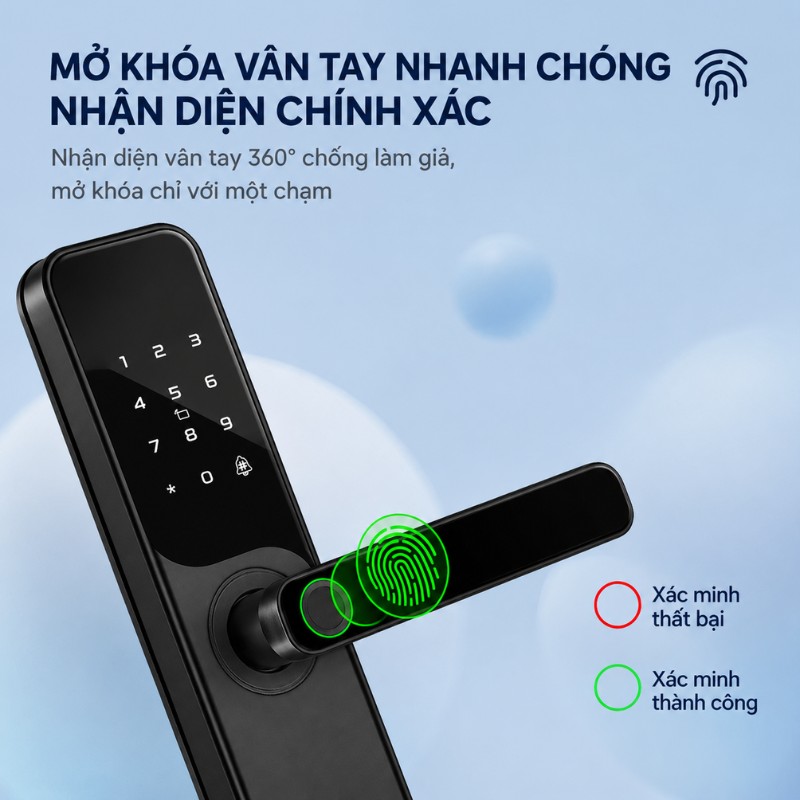 Khoá thông minh cửa gỗ cao cấp TDL 68 18 16
