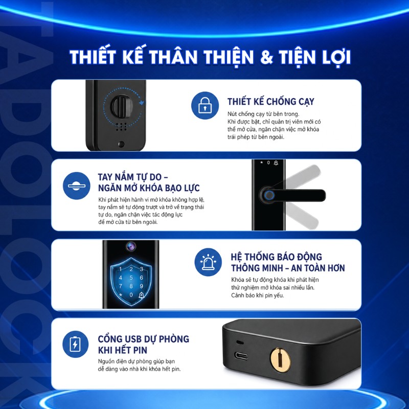 Khoá thông minh cửa nhôm cao cấp TDL 33 19 thiet ke khoa thong minh